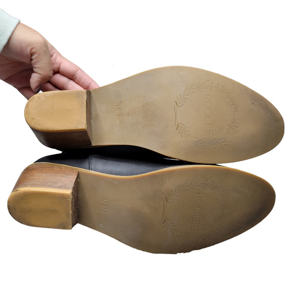 Roolee Faux Leather Ankle Bootie Black Boots Women's US 10 - Picture 3 of 10